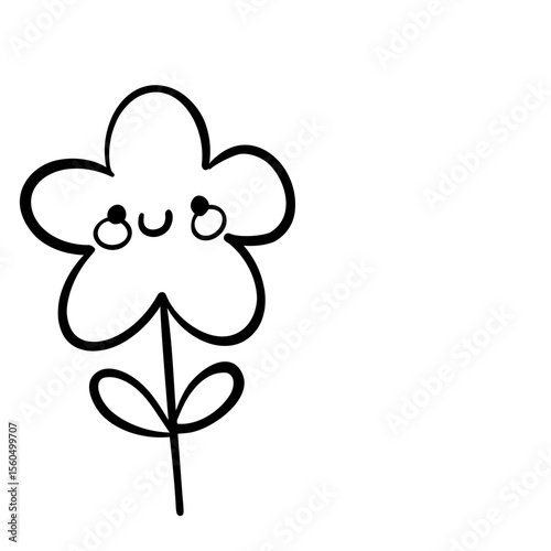 smiling starry flower doodle