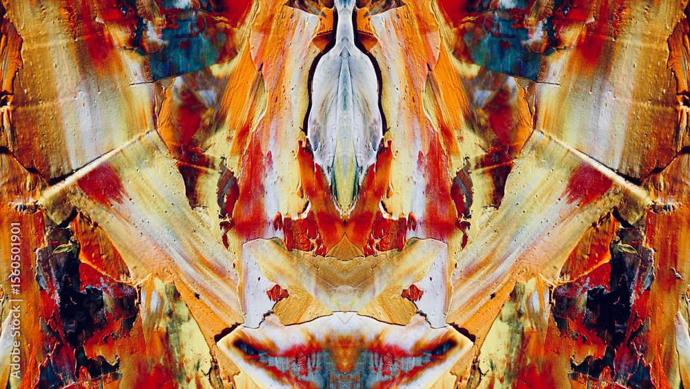 Fototapeta premium Abstract art background . Hand painting artwork on canvas .