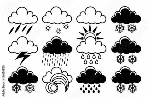 set of weather icons