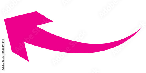long curve arrow vector icon illustration