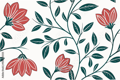 seamless pattern with flowers