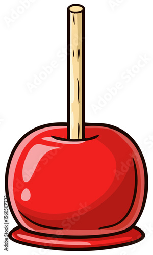 Red candy apple clipart 