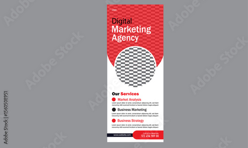Corportae  minimal business rollup banner design template 