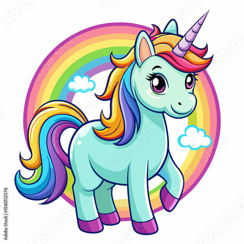 Minimalist Rainbow Illustration for Kids