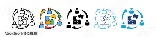 Team Building multiple icon