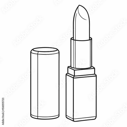 Elegant lipstick tube design illustration for beauty product marketing