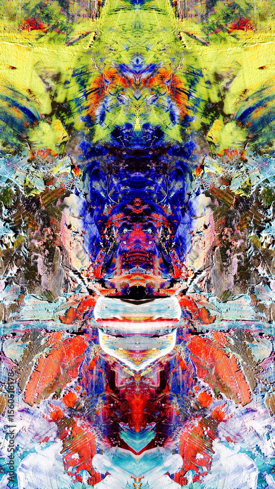 Fototapeta premium Abstract art background . Hand painting artwork on canvas .