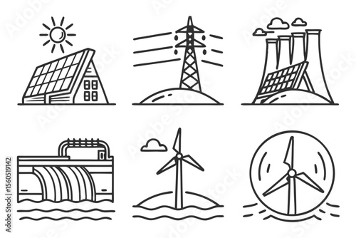 vector illustration of a set of icons