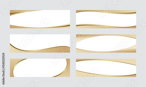 Golden Designs: Abstract, elegant, and versatile design templates in shades of gold, perfect for a sophisticated touch to any project. The composition showcases clean lines and a minimalist aesthetic.