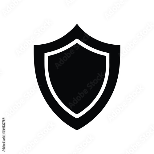 shield shape icons silhouette vector illustration