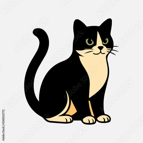 Wallpaper Mural Cat Vector illustration Free Download. Torontodigital.ca