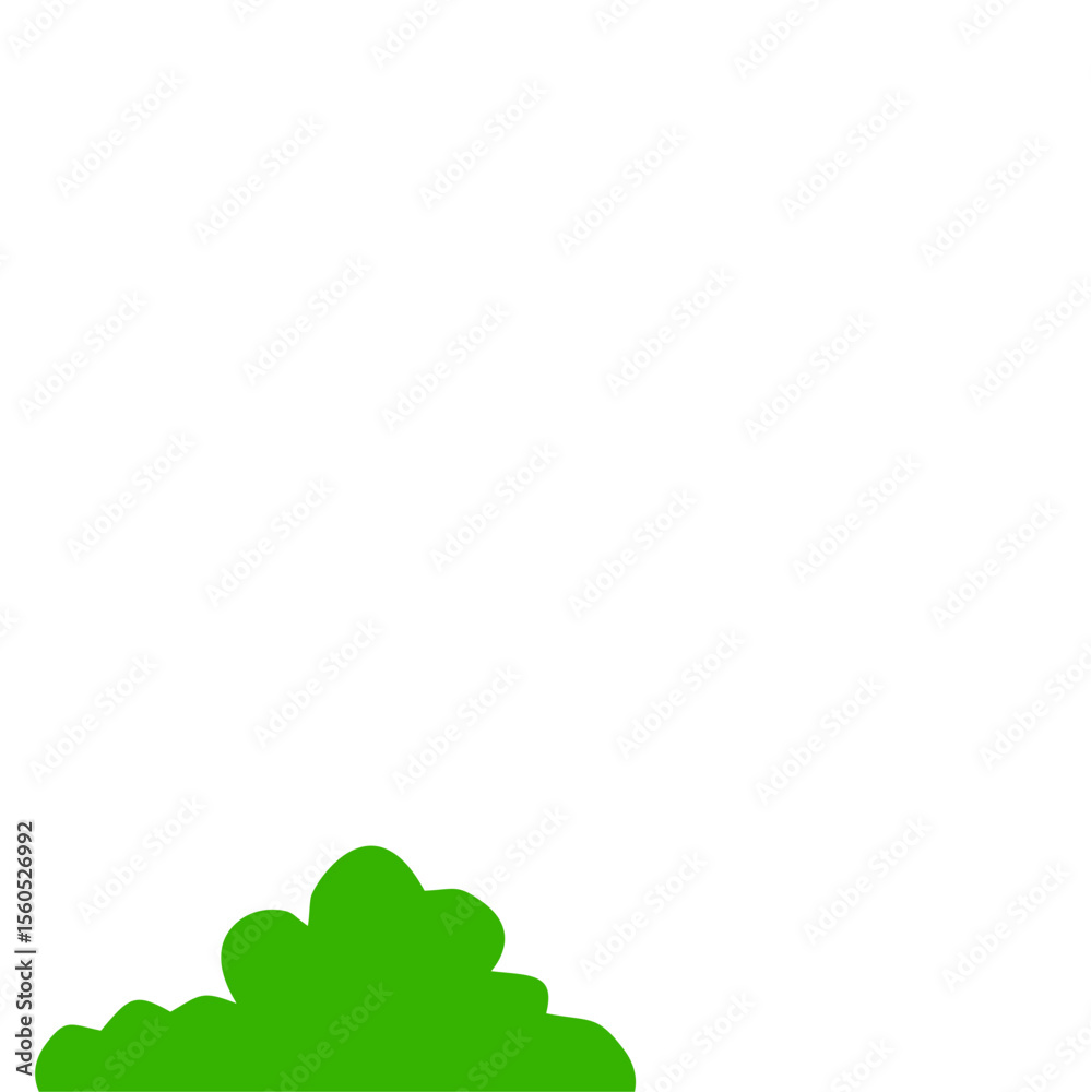 Fototapeta premium Green Bush Illustration