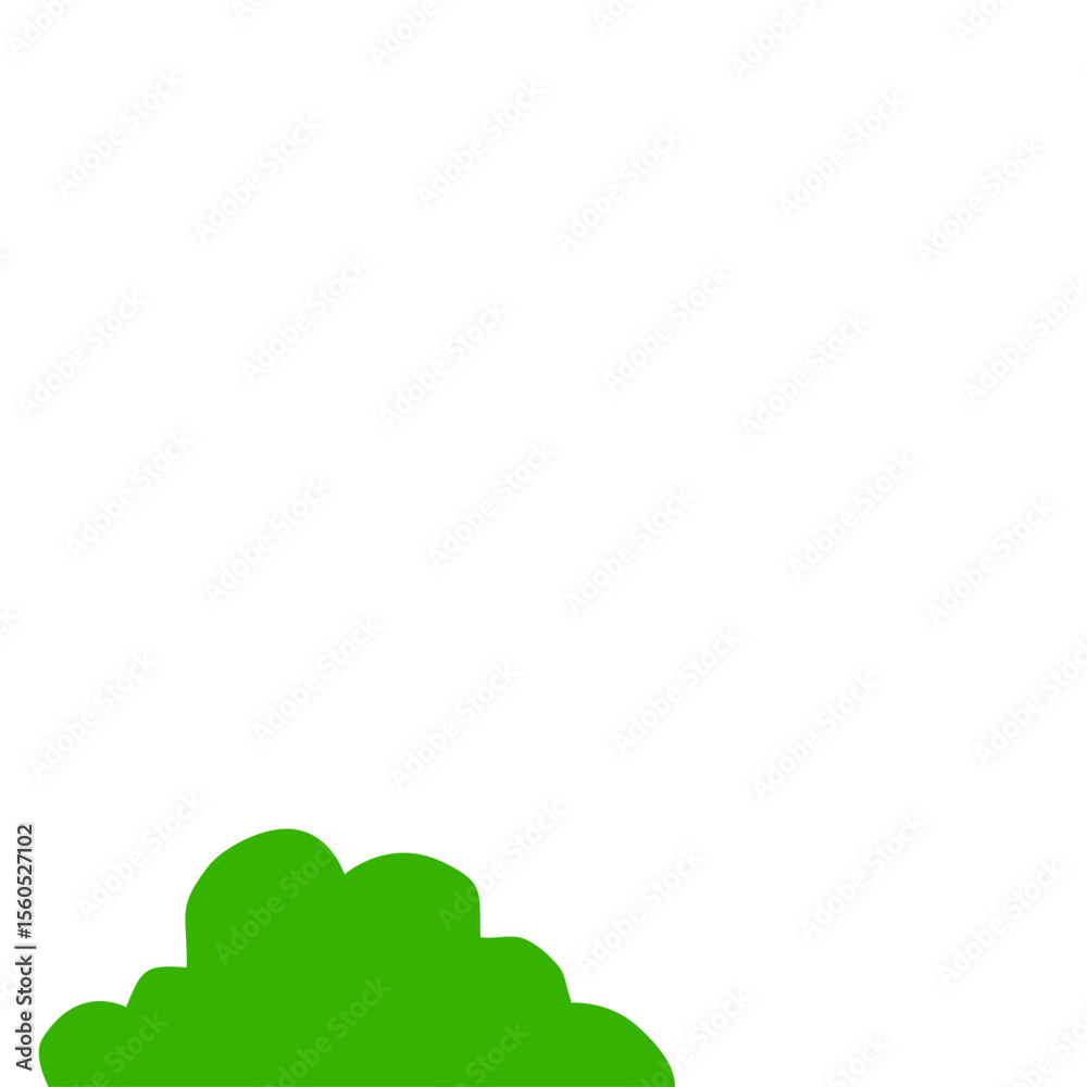 Fototapeta premium Green Bush Illustration