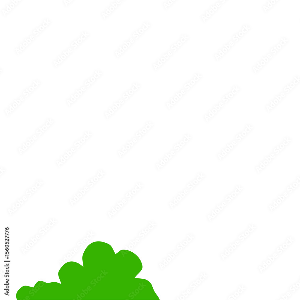 Fototapeta premium Green Bush Illustration
