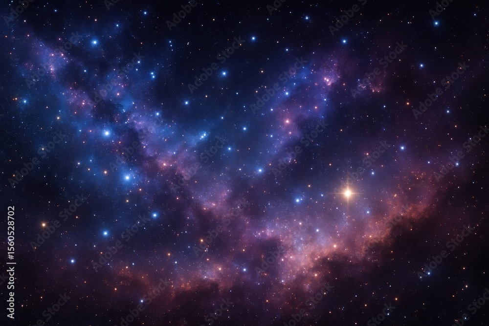 Fototapeta premium Vast cosmic galaxy with stars.