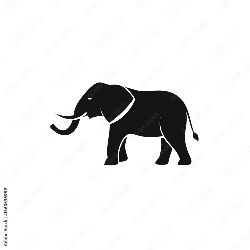 Obraz premium elephant silhouette vector
