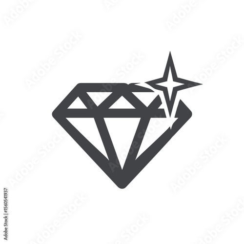Vector shape with clean spark rays.

