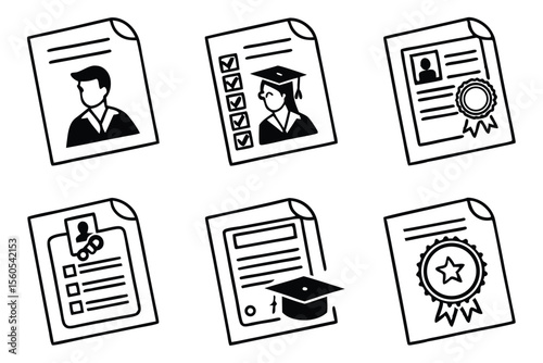 newspaper icons set