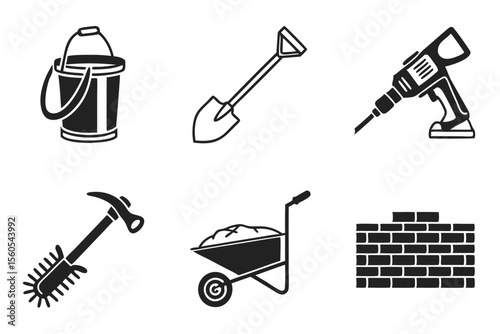 set of gardening tools