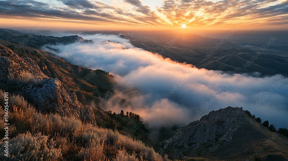 Fototapeta premium sunrise in the mountains
