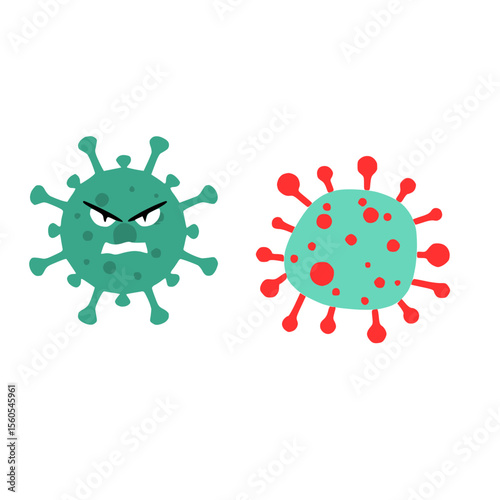 Virus vector icon- Microscopic Germ or pathogen symbol.