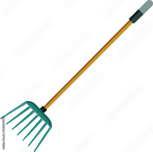 Shovel, a versatile metal gardening tool, isolated on a white background
