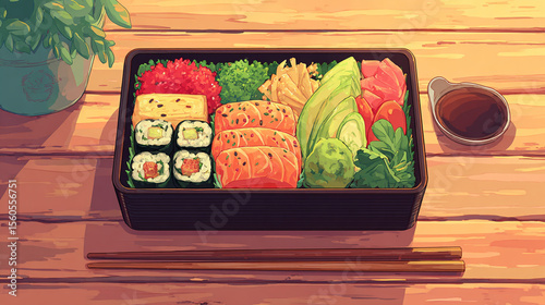 Colorful Anime Bento