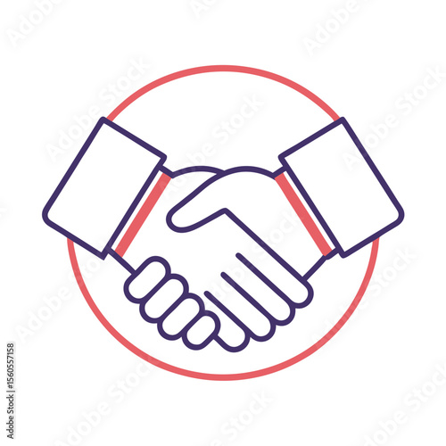 handshake icon on a white