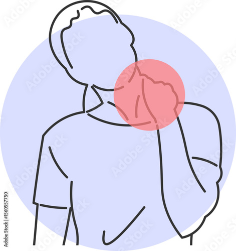 Woman Feeling Neck Pain Due to Accumulated Muscle Tension