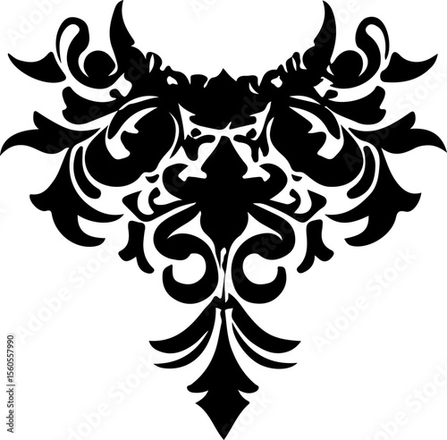 Ornamental Necklace Vector Art, Floral Jewelry Silhouette Design, Decorative Lace Necklace Vector, Elegant Ornate Collar Design, Vintage Floral Necklace Vector, Intricate Pendant Frame Art, Antique La