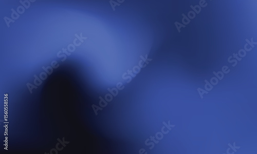 Abstract smooth gradient background with dark blue swirl and light blue hues