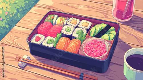 Colorful Anime Bento