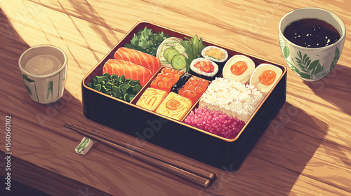 Colorful Anime Bento