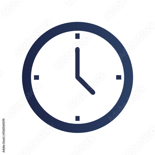 Minimalist Clock Icon Round-the-Clock Design