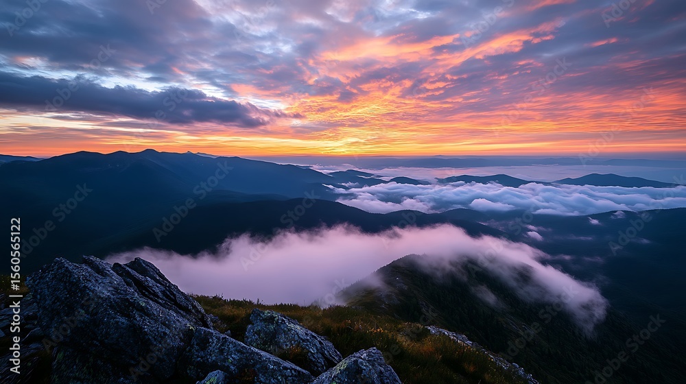 Fototapeta premium sunset in the mountains