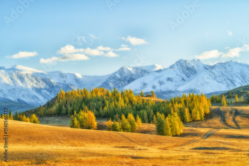 Landscape of the Altai Mountains in Siberia, Altai Republic, Russia