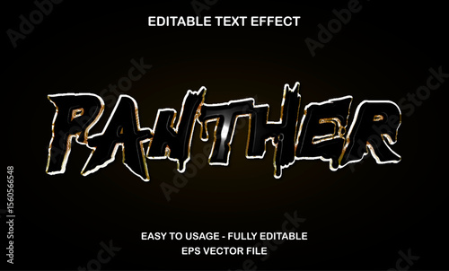 Panther scratch text effect with wild bold style for jungle, beast, or animal attack theme