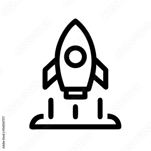 Launching Rocket Icon Startup, Success, Innovation