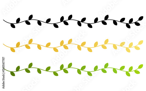 Minimalist leaf line decoration