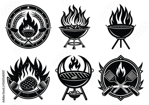 BBQ Dad with Beer Vector Illustration  Funny Grill Master T-Shirt Design.
