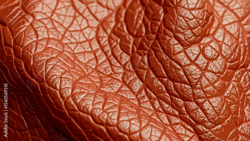 Creased leather surface