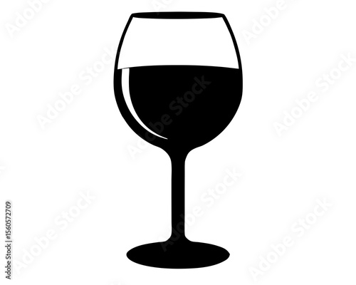 A battle wine glass silhouette, Clinking Wine Glasses Cheers Silhouette vector design
