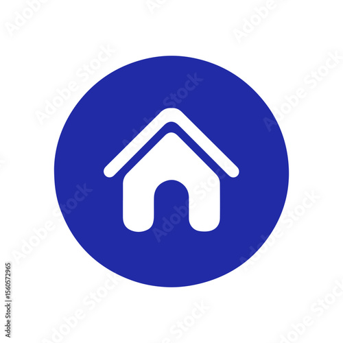 minimalist home button icon for apps and website,  UI/UX design app home button.