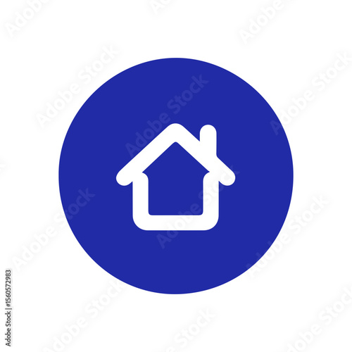 minimalist home button icon for apps and website,  UI/UX design app home button.
