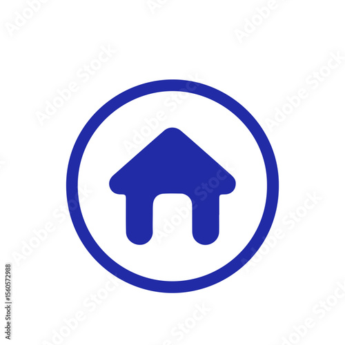 minimalist home button icon for apps and website,  UI/UX design app home button.