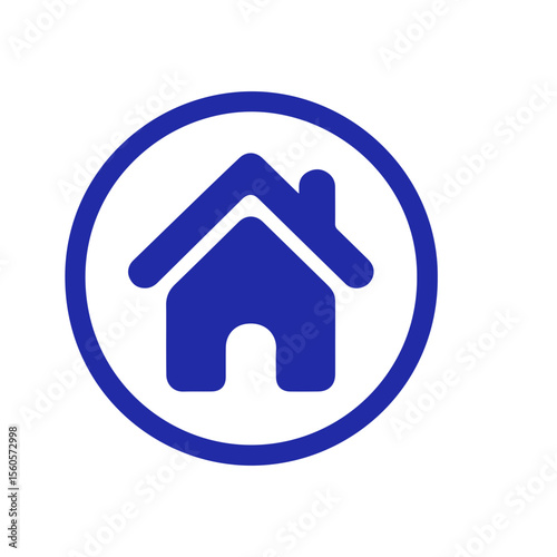 minimalist home button icon for apps and website,  UI/UX design app home button.