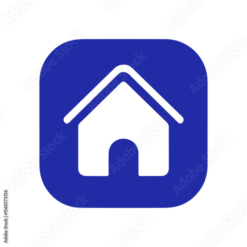 minimalist home button icon for apps and website,  UI/UX design app home button.