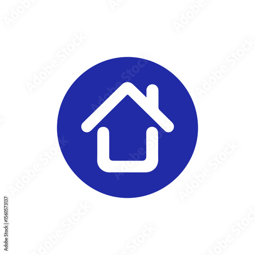 minimalist home button icon for apps and website,  UI/UX design app home button.