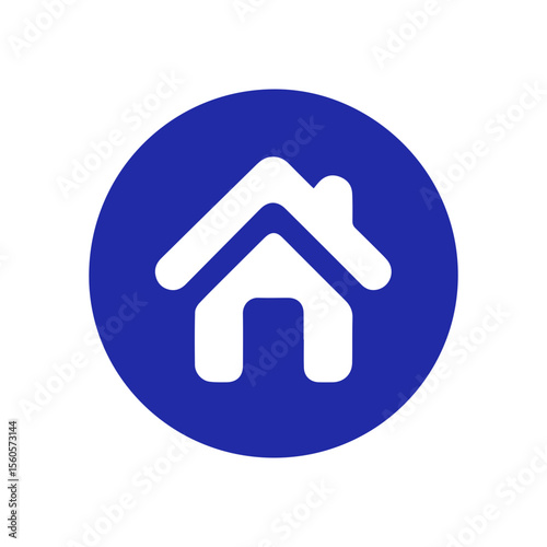 minimalist home button icon for apps and website,  UI/UX design app home button.