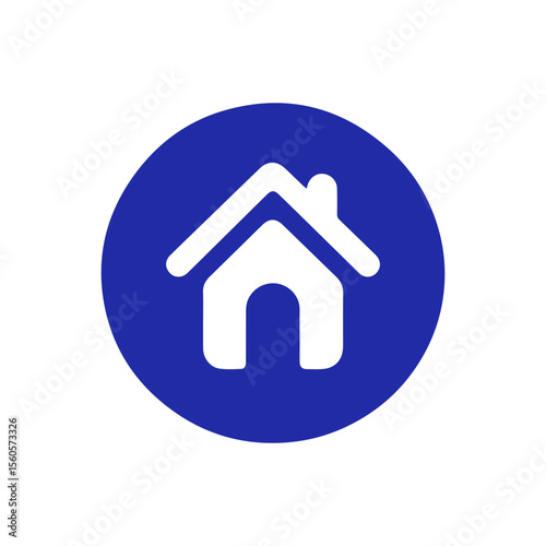 minimalist home button icon for apps and website,  UI/UX design app home button.